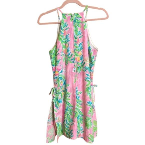 Lilly Pulitzer Women's Pearl Romper "Don't Stop Beleafing" Tropical Print Size 4 - Picture 7 of 12